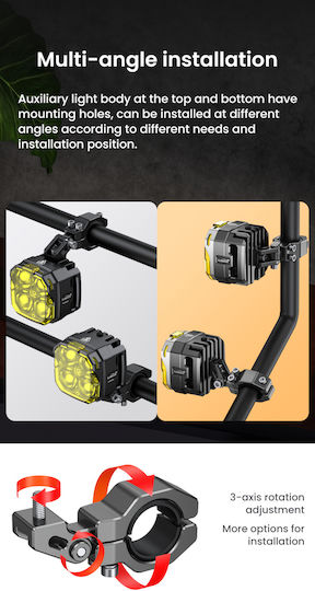 Loboo L12t High&low Beam Auxiliary Lights – Pair