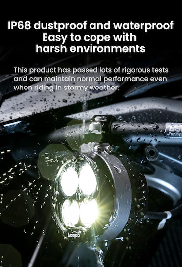 L11 Motorcycle Auxiliary Lights – 15000lm High Low Beam 3 Warning Modes