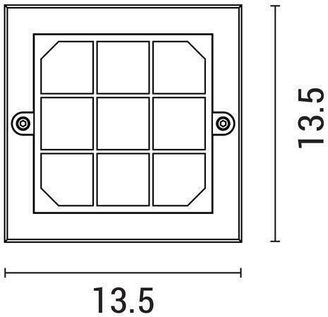 Eurolamp Senario Pro Wall-Mounted Outdoor Ceiling Light LED IP65 6W with Warm White Light 13.5x13.5x32εκ.