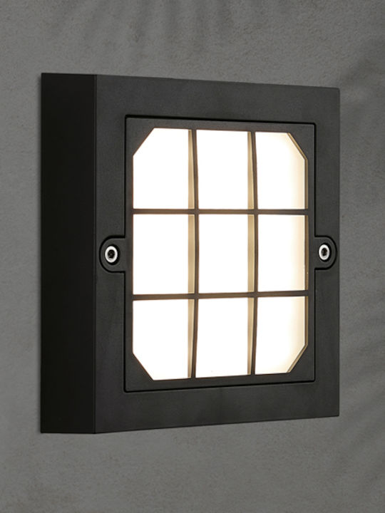 Eurolamp Senario Pro Wall-Mounted Outdoor Ceiling Light LED IP65 6W with Warm White Light 13.5x13.5x32εκ.