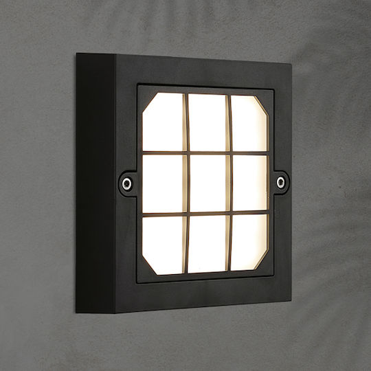 Eurolamp Senario Pro Wall-Mounted Outdoor Ceiling Light LED IP65 6W with Warm White Light 13.5x13.5x32εκ.