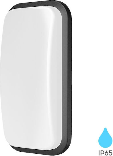 Braytron Стенно Външно Осветително Тяло LED IP65 15W с Топло бяло Светлина 23.6x11.6x68εκ.