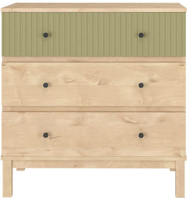 Baby Dresser with 3 Drawers Brown 70x50x