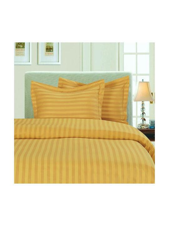 Kotonia Home Σετ Μαξιλαροθήκες με Φάσα Mustard 50x70εκ.
