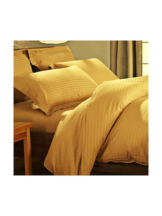 Kotonia Home Pillowcase Set with Envelope Cover Mustard 40x40cm.