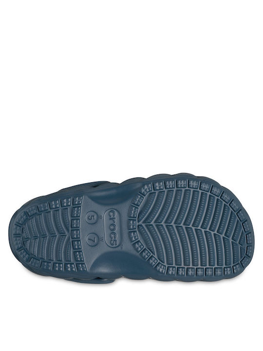 Crocs Classic Lined Overpuff Damen Clogs Blau