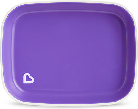 Munchkin Feeding Set Food Adventure Big Kid Dining Set made of Plastic with Non-Slip Base Purple 4pcs