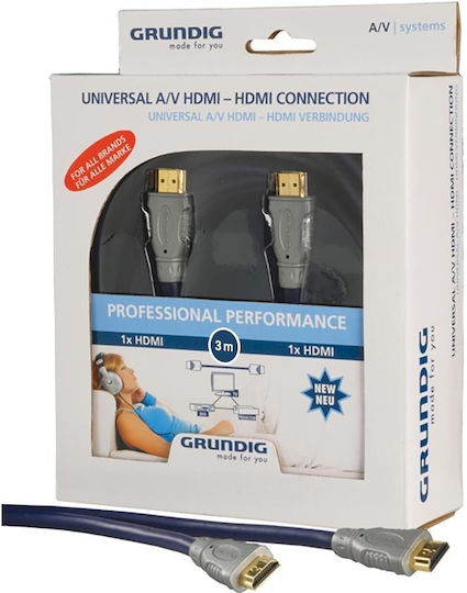 Grundig HDMI Cable Male - HDMI Male 3m Black