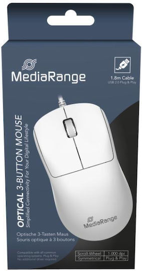 MediaRange Optical Ασύρματο Ποντίκι Λευκό