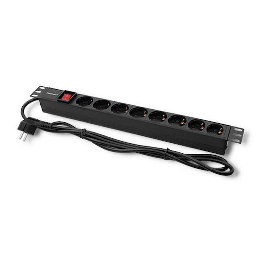 Power Strip for 1U RACK Πολύπριζο Rack 54469 1τμχ