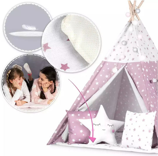 Nukido Kids Indian Teepee Play Tent for 3+ years Pink