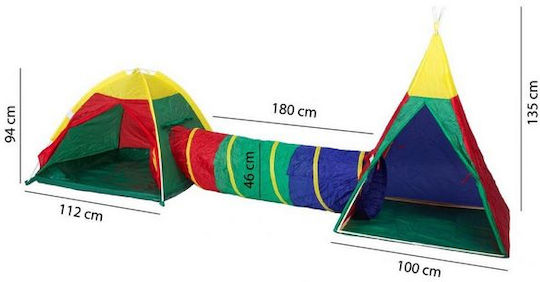 I-Play Children's Orange Tunnel Play Tent For Age 3 And Up