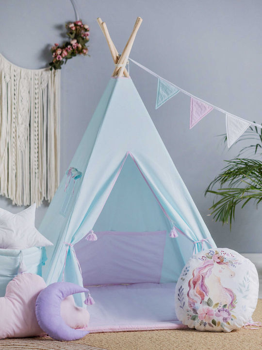 Kiddylab Kids Indian Teepee Play Tent Teepee Dreams Light Blue