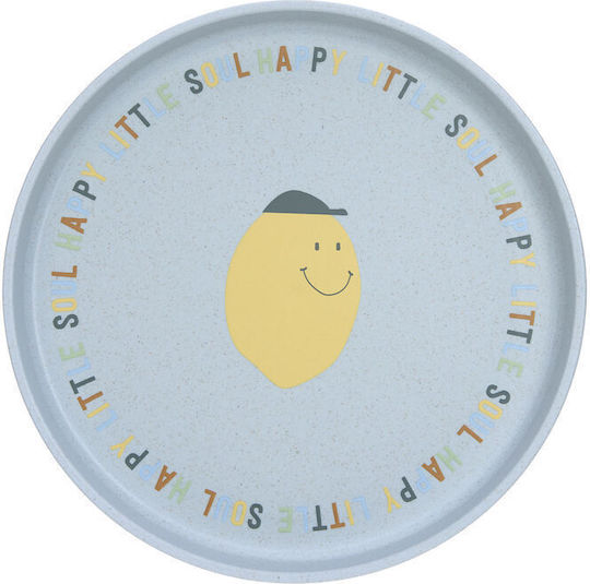 Laessig Baby & Toddler Plates & Bowls Child Food Plate Happy Fruits Light Blue