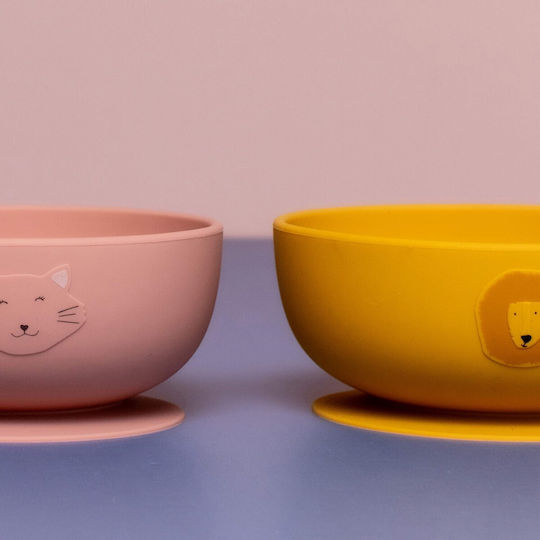 Trixie Baby Food Bowl Mr Lion made of Silicone Yellow