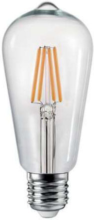 Atman Λάμπα LED 8W 145mm για Ντουί E27 και Σχήμα ST64 Θερμό Λευκό 880lm