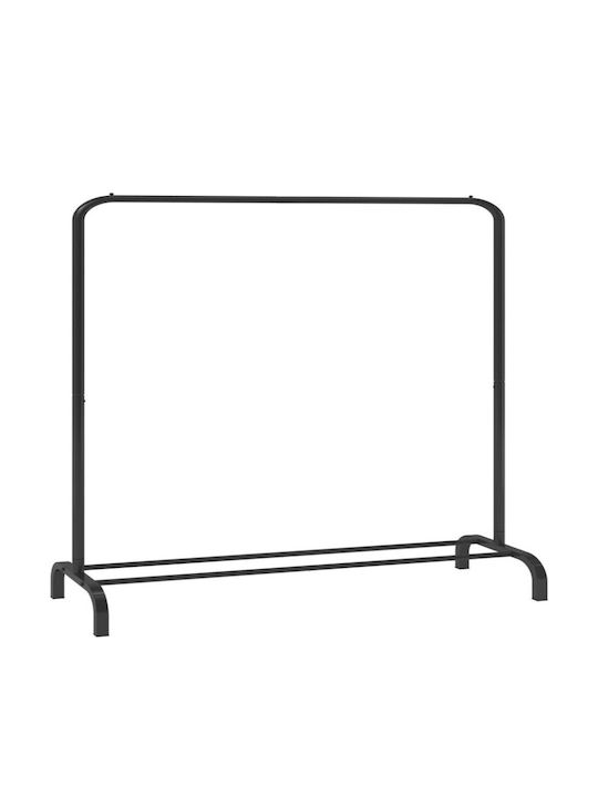 Floor Garment Rack made of Metal Black 110x40x150cm