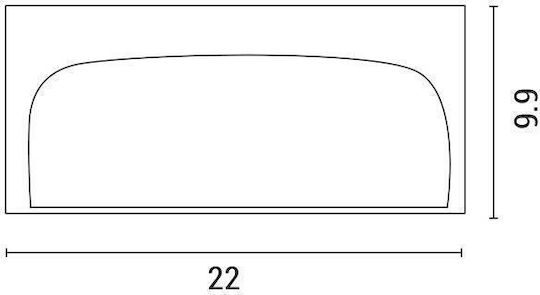 Eurolamp Επιτοίχια Εξωτερική Πλαφονιέρα E27 IP54 100εκ.