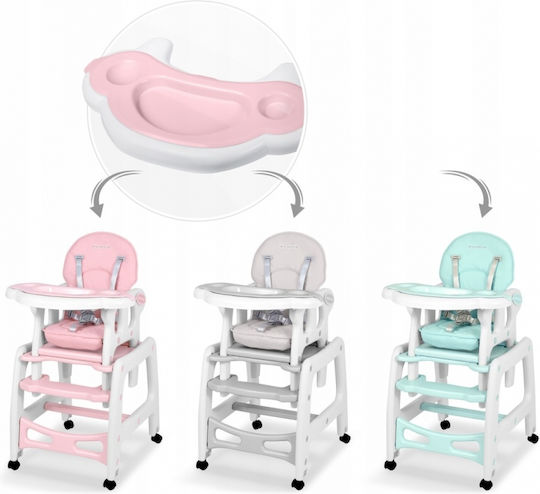 Ricokids Hochstuhl-Tablett in Rosa Farbe