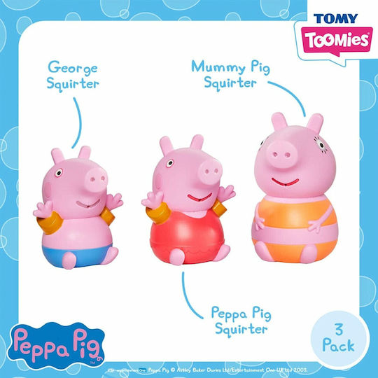 Tomy Toomies Peppa Pig Squirters Water Faces for 18++ Months (Various Designs/Assortment of Designs) 3pcs