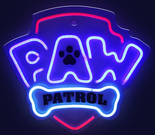 Hanging Neon Led Paw Patrol On Plexiglass Logo Ow-130146 5902983629474