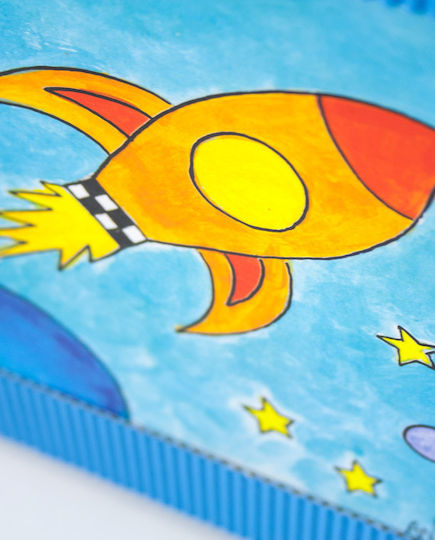 Harti Harti Wooden Kids Wall Light Wall Light Rocket Small