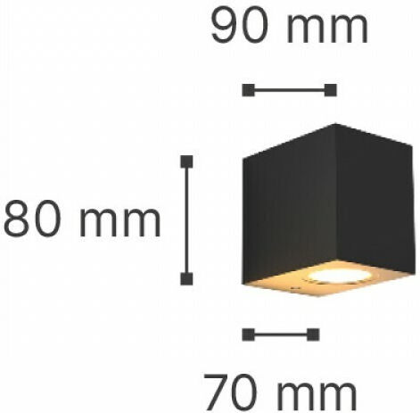 Inlight Επιτοίχιο Εξωτερικό Σποτ GU10 IP54 9x7x8εκ.