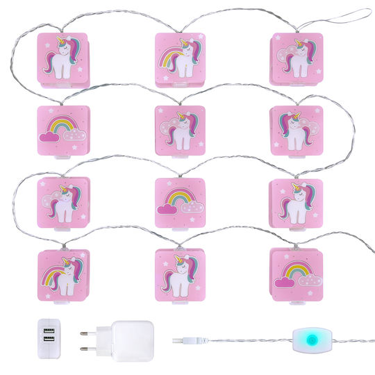 Ango Garland Kids Wall Light Unicorns