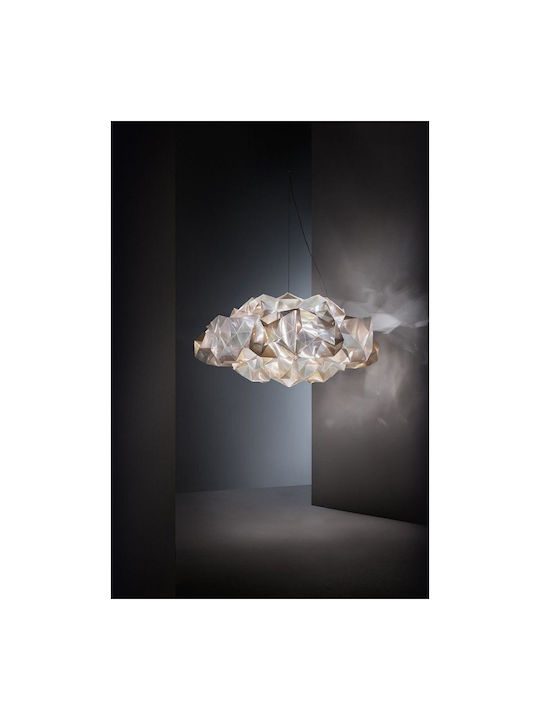 Slamp Drusa Velvet Pendant Light Yellow with Crystals for Socket E27 60cm