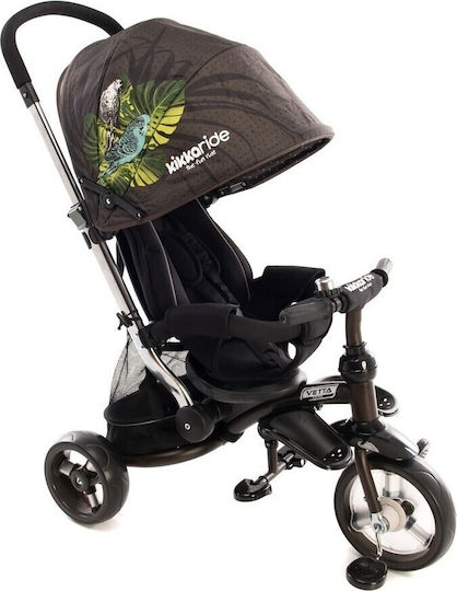 Kikka Boo Kids Tricycle Bicycle Melange Convertible with Storage Space, Tent & Parental Handle for 2-6 Years Brown