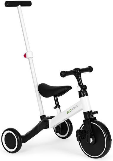 Ecotoys Push Cu Mâner Pentru Părinți Pentru 3-5 Ani Negru-Alb