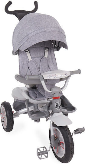 Kikka Boo Kids Tricycle Bicycle Zax Convertible with Storage Space, Tent & Parental Handle for 1.5+ Years Gray