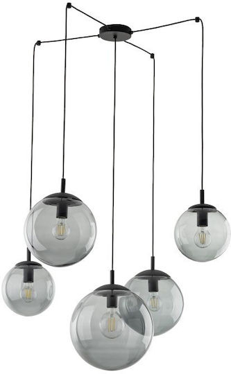 TK Lighting Hängelampe Gray für 5 Lampen E27 400x400cm.