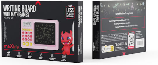 Maxlife Elektronisches Notizbuch mit Taschenrechner Tafel Pink