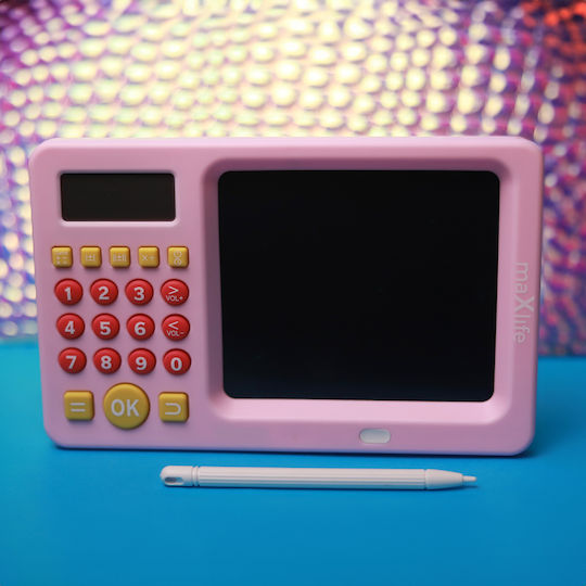 Maxlife Elektronisches Notizbuch mit Taschenrechner Tafel Pink