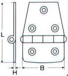 Rostfreier Stahl Scharniere Guss Inox A4 B