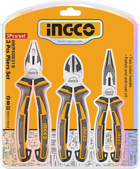 Ingco Pliers set Electrician Length 200mm 3pcs