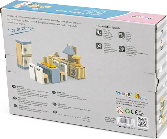 Viga Toys Ξύλινο Κουκλόσπιτο