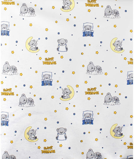 Dimcol Sweet Dreams 554 Cotton Swaddle Wrap White 80x80cm.