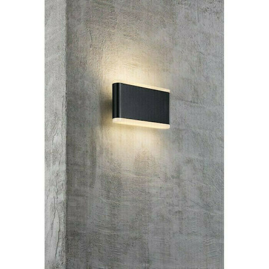 Nordlux Akron 17 Aplica de exterior montată pe perete LED IP54 6W cu Alb Cald Lumină Dublu Fascicul 17.5x10.7εκ.