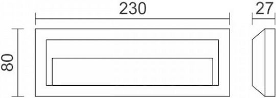 Spot Light Στεγανή Πλαφονιέρα LED 2W 3000K 23x8εκ. Spot Light Στεγανή Πλαφονιέρα LED 2W 3000K 23x8εκ.