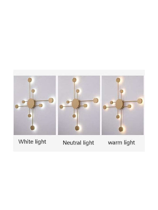 8311 Lampă de Perete Modernă cu LED Integrat și Lumină Alb Caldă Auriu 50x80cm