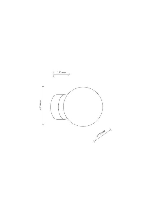 TK Lighting Estera Φωτιστικό Τοίχου με Ντουί G9 Καφέ 12x12εκ.