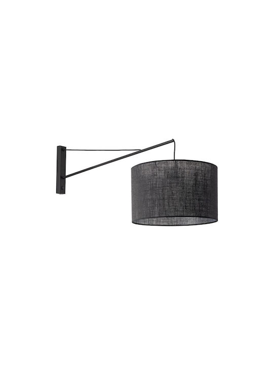 TK Lighting Μοντέρνο Φωτιστικό Τοίχου με Ντουί E27 Μαύρο 100x40εκ.