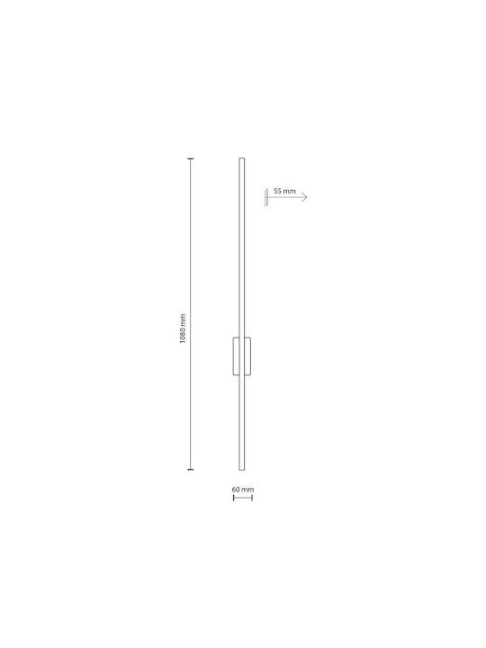 TK Lighting Modern Leuchte Wand mit Integrierter LED Weiß 6x6x5.5cm