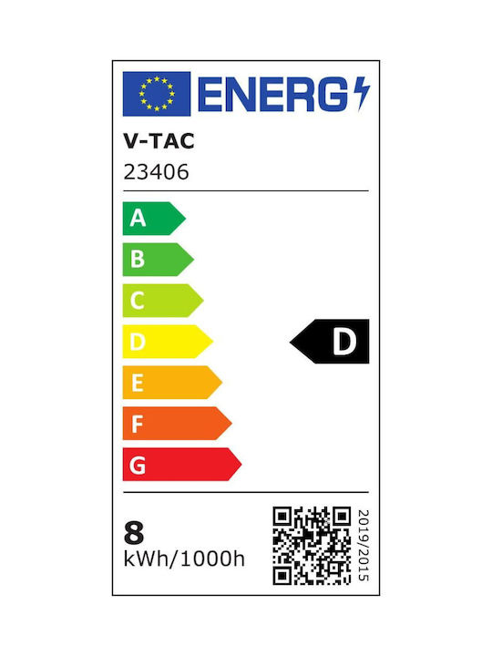 V-TAC Modern Leuchte Wand mit USB-Anschluss Schwarz