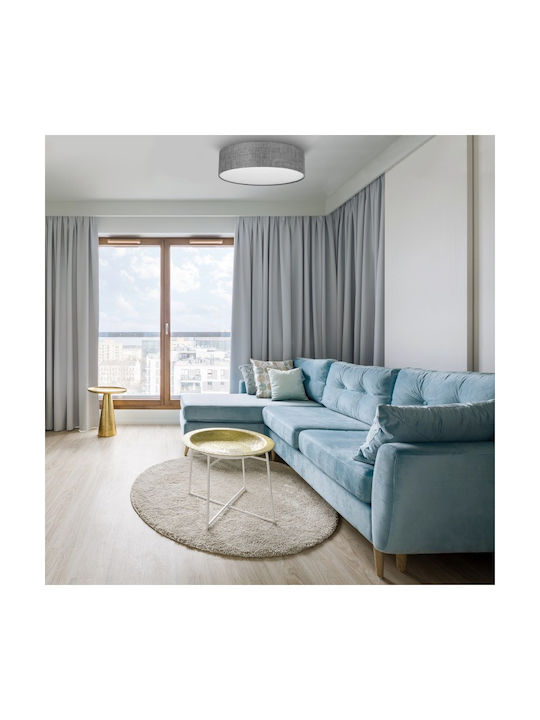 TK Lighting Πλαφονιέρα Οροφής 60εκ. Γκρι με Ντουί E27