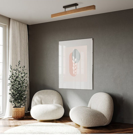 TK Lighting Таванно осветление 96бр Кафяв с Вграден LED