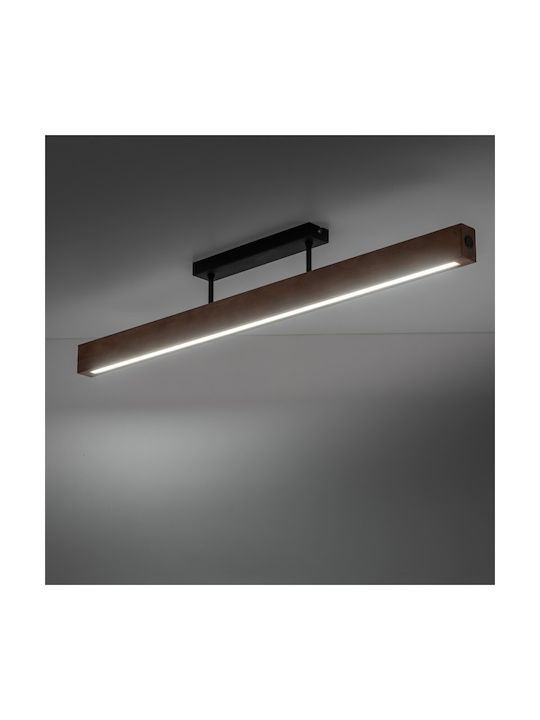 TK Lighting Таванно осветление 96бр Кафяв с Вграден LED