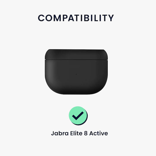 Husă pentru Căști Kwmobile Jabra Elite 8 Active Neagră din Silicon Kwm0000251i001c